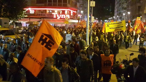Ankara Katliamında yaşamını yitirenler İzmirde anıldı