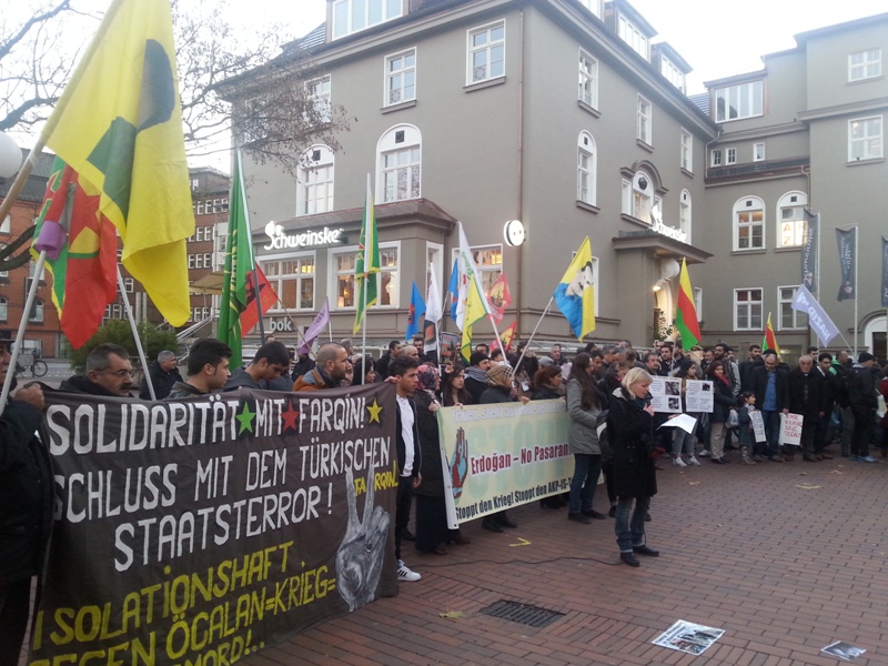 hamburgda silvan icin miting